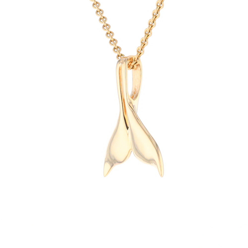 Whale Tail Necklaces Natural Gold Quartz and Nuggets Inlaid Pendant