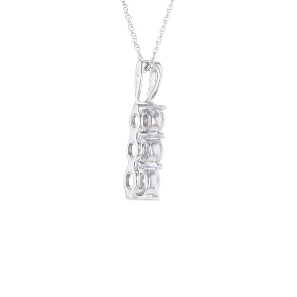 Three Diamond Drop Pendant