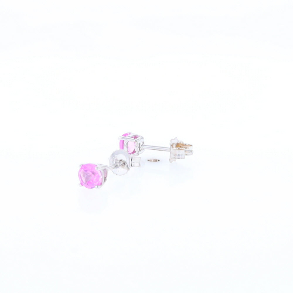 Pink Sapphire Stud Earrings