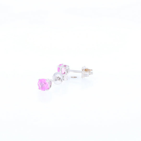Pink Sapphire Stud Earrings