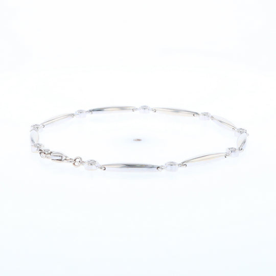 Elongated Link Diamond Bracelet