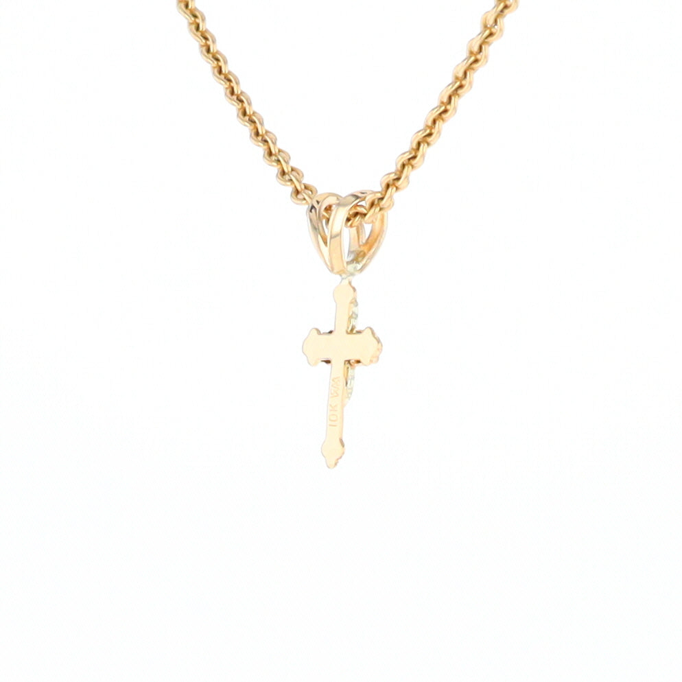 Black Hills Gold Diamond Cross Pendant