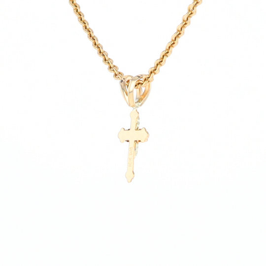 Black Hills Gold Diamond Cross Pendant