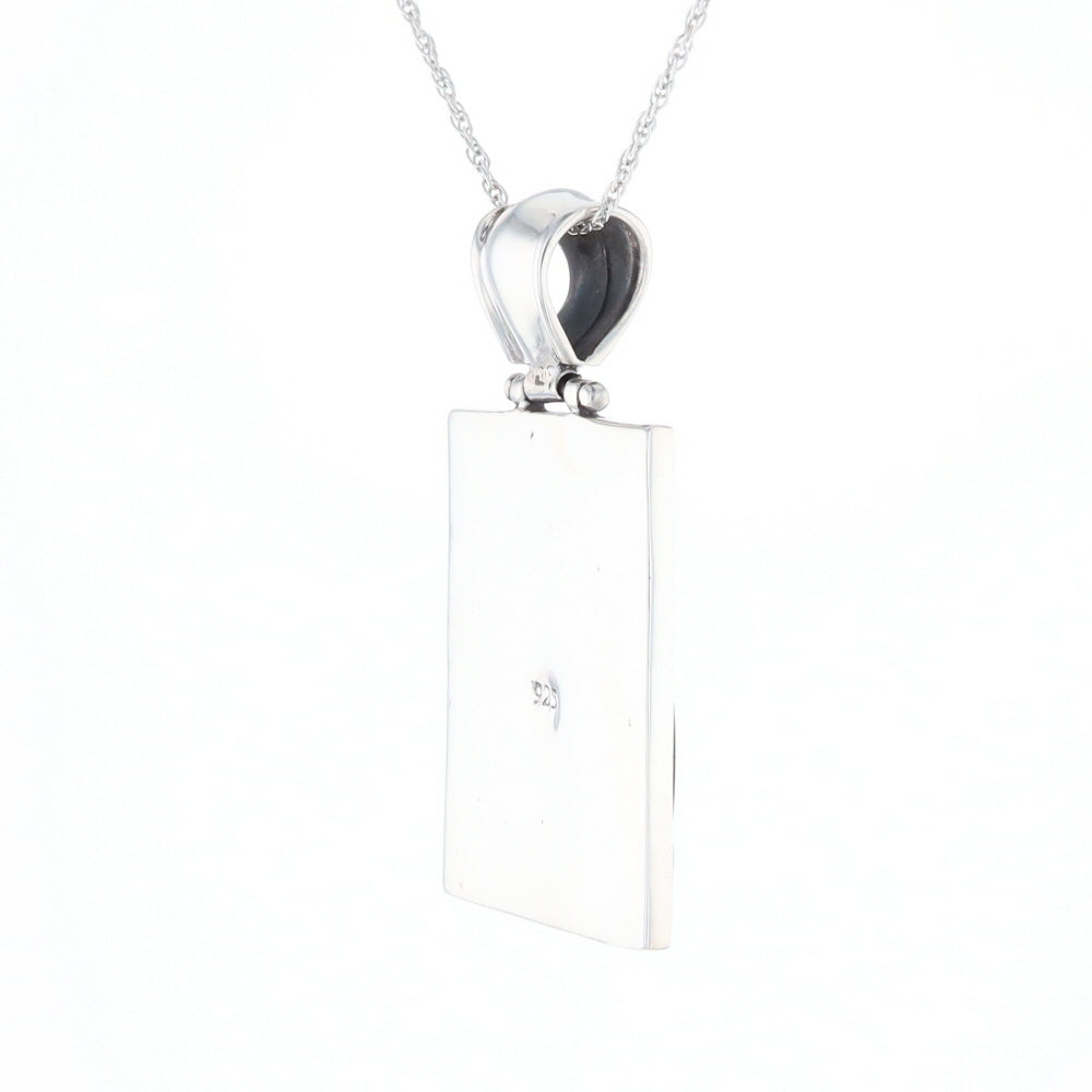 Onyx & Mother of Pearl Checkered Pendant