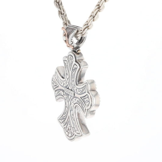 Sterling and 18K Gold Konstantino Cross Pendant