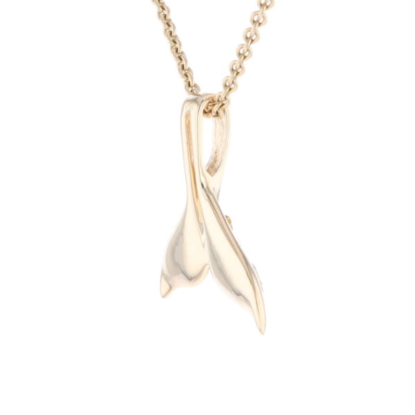 Whale Tail Natural Nuggets Double Inlaid Sea Life Pendant