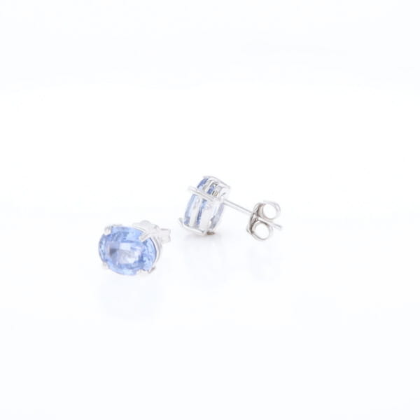 Ceylon Sapphire Stud Earrings
