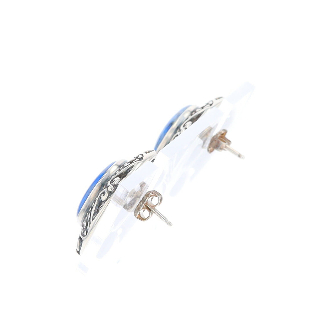 Lapis Floral Filigree Earrings - Relios Jewelry Carolyn Pollack