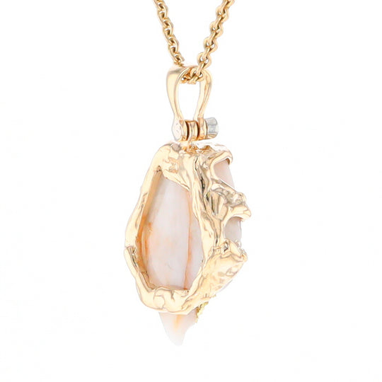 Rough Gold Quartz Free Form Pendant