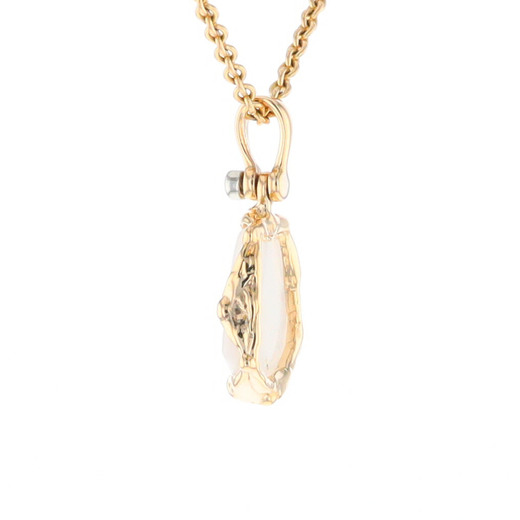 Gold Quartz Freeform Pendant  (G2)