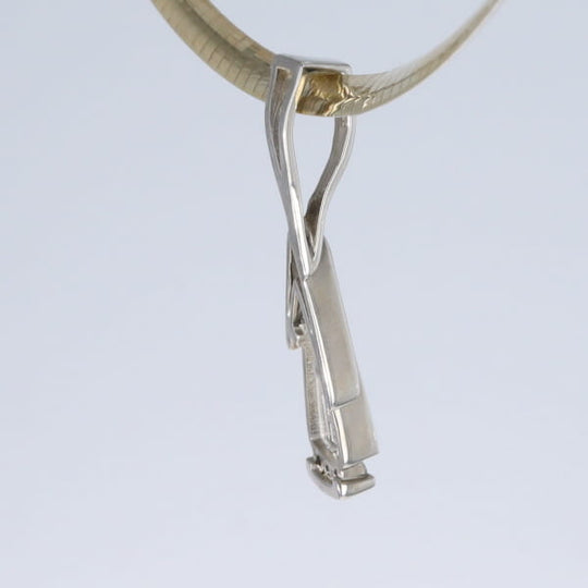 Opal Pendant Triangle Inlaid Design with .06ctw Round Diamonds