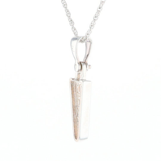 Gold Quartz Upside Down Triangle Pendant