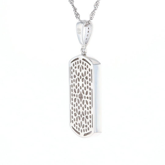 Cubic Zirconia Dog Tag Pendant