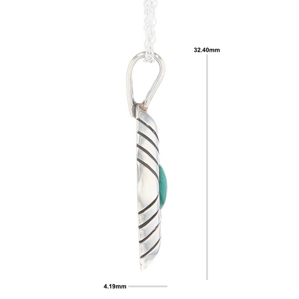 Diamond Shaped Malachite Pendant