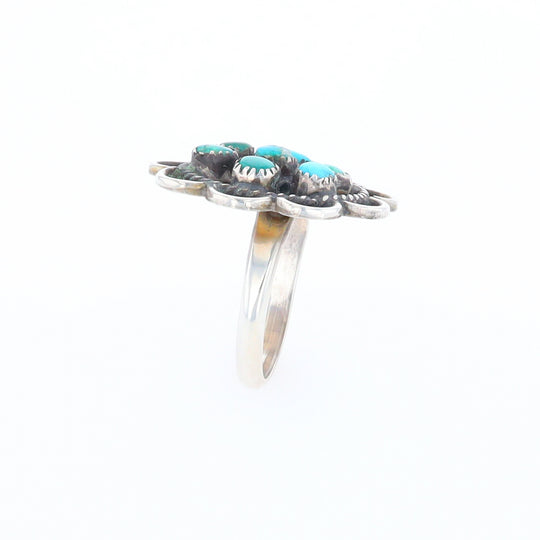 Turquoise Flower Ring