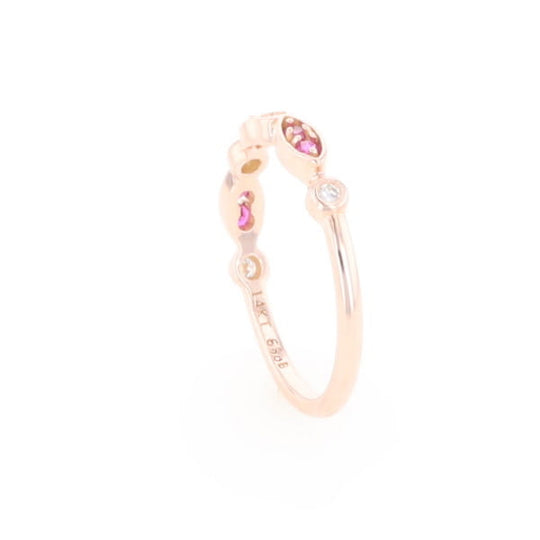 Pink Sapphire Simply Vintage Wedding Band