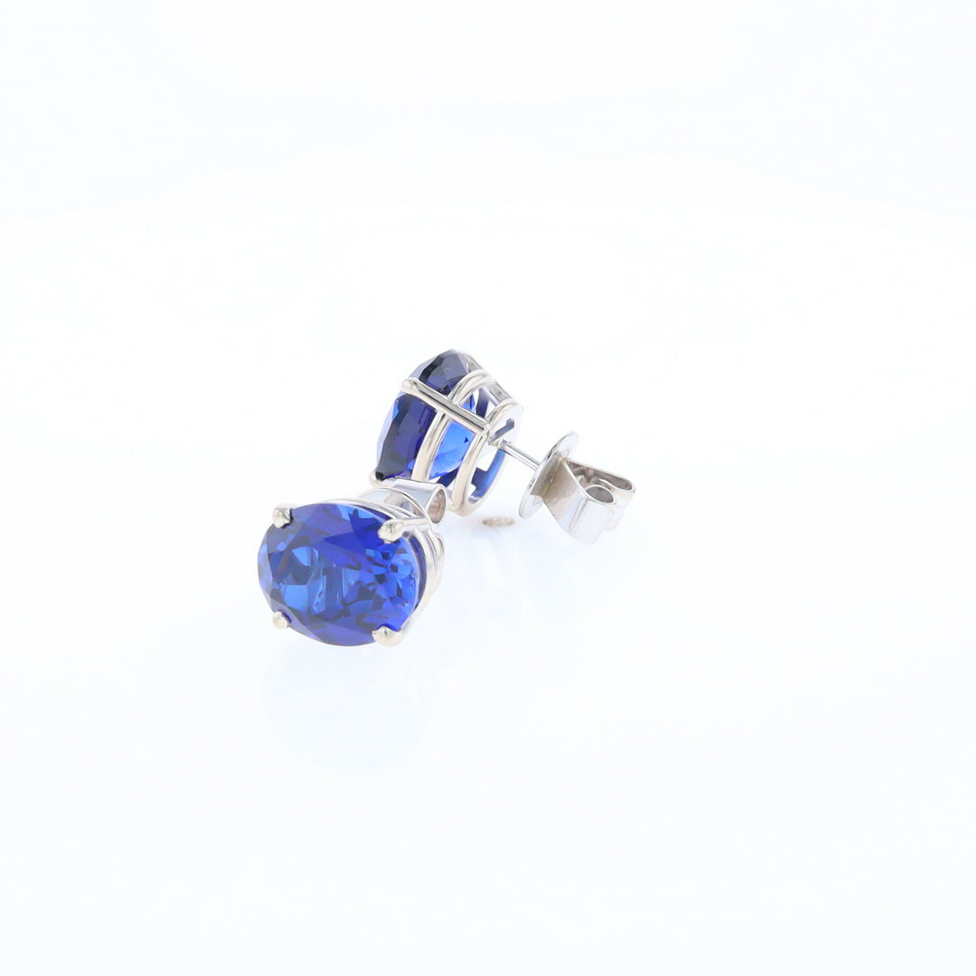 Imitation Sapphire Stud Earrings