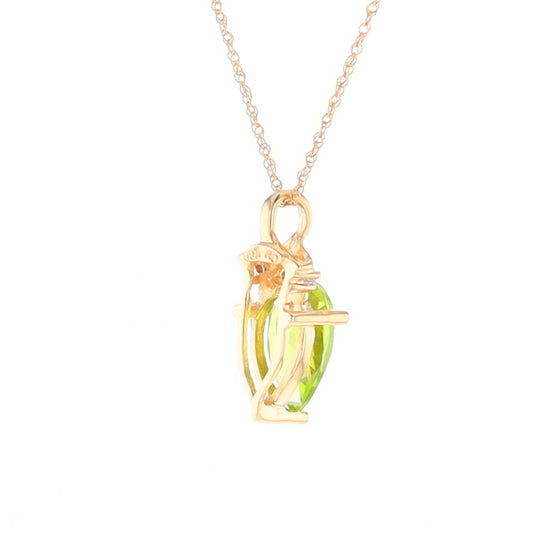 Pear-Shaped Peridot Necklace