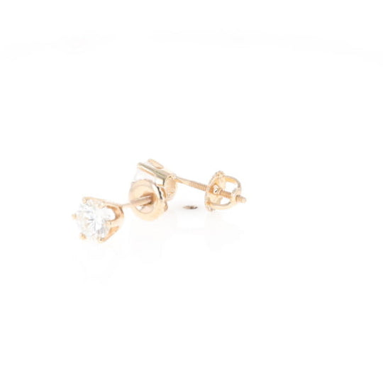 1.1ct 6-Prong Round Diamond Solitaire Studs