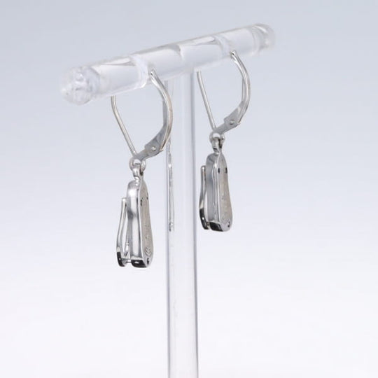 Opal Earrings Sandal Inlaid Design Lever Backs