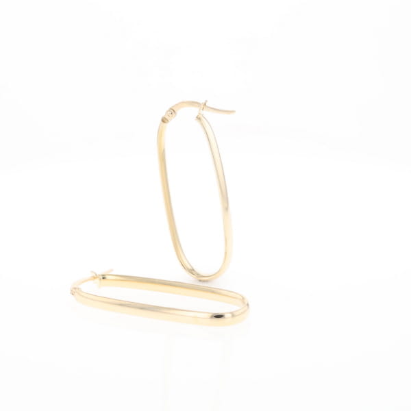 Flat Saddleback Hoop Earrings