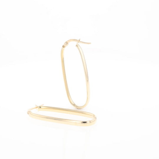 Flat Saddleback Hoop Earrings