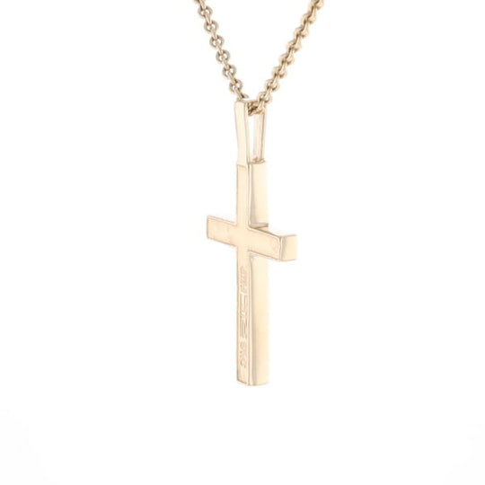 Gold Quartz Pendant 4 Section Inlaid Cross Pendant