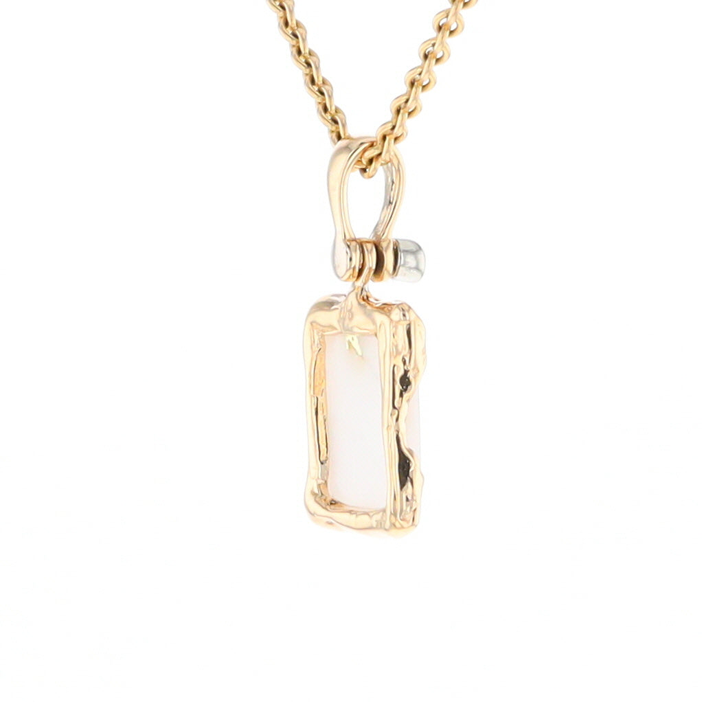 Gold Quartz Freeform Pendant (G2)