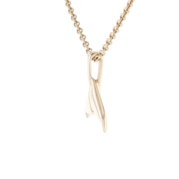Whale Tail Gold Quartz Double Sided Inlaid Sea Life Pendant