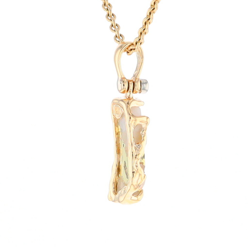 Gold Quartz Freeform Pendant (G2)