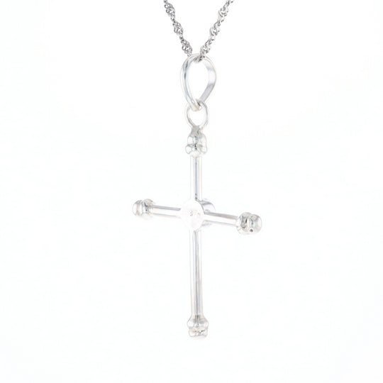 Silver Peridot Cross