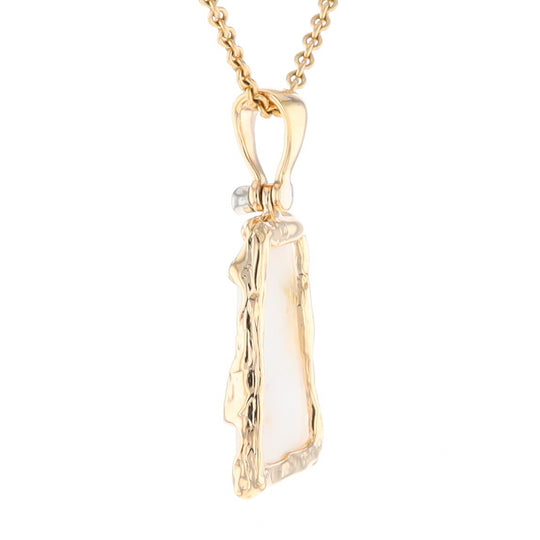 Gold Quartz Freeform Pendant  (G2)