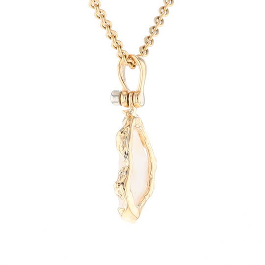 Gold Quartz Freeform Pendant (G2)