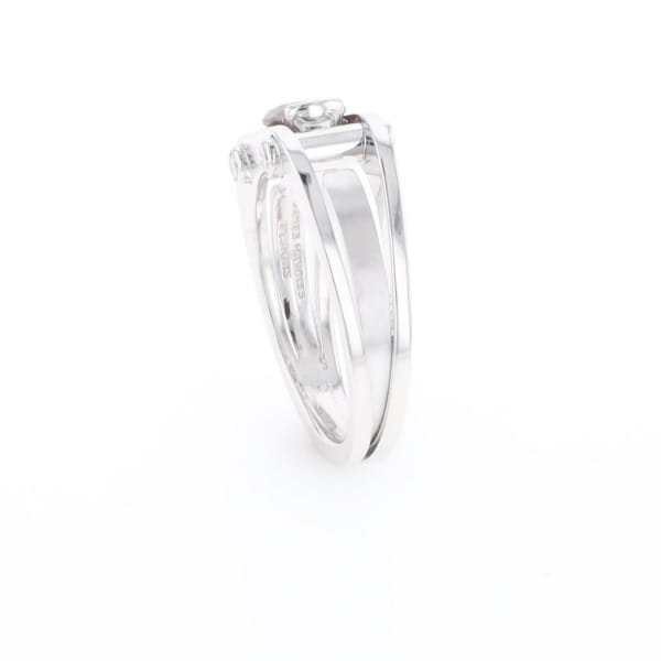 Men's Contemporary White Gold Industrial Brown Diamond Ring