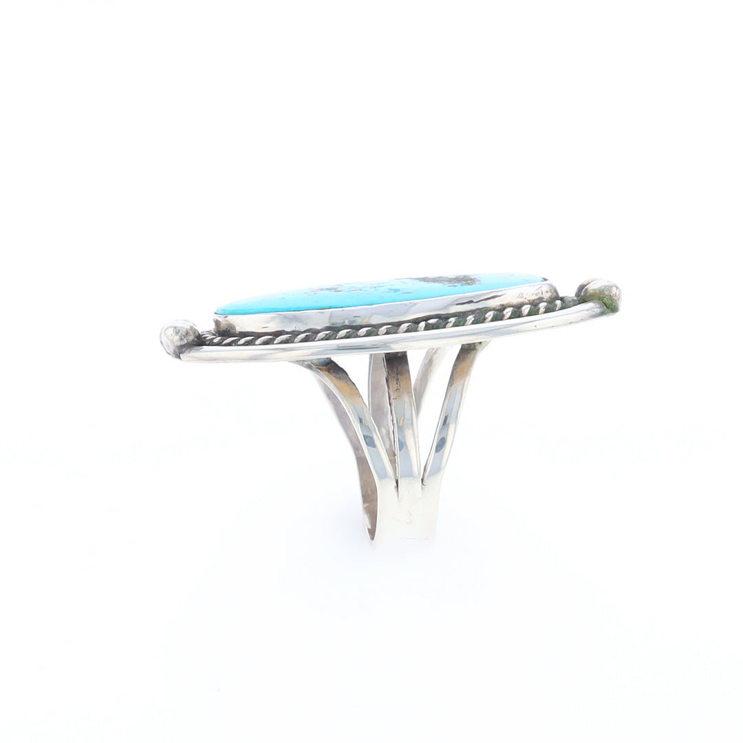 Long Oval Turquoise Ring