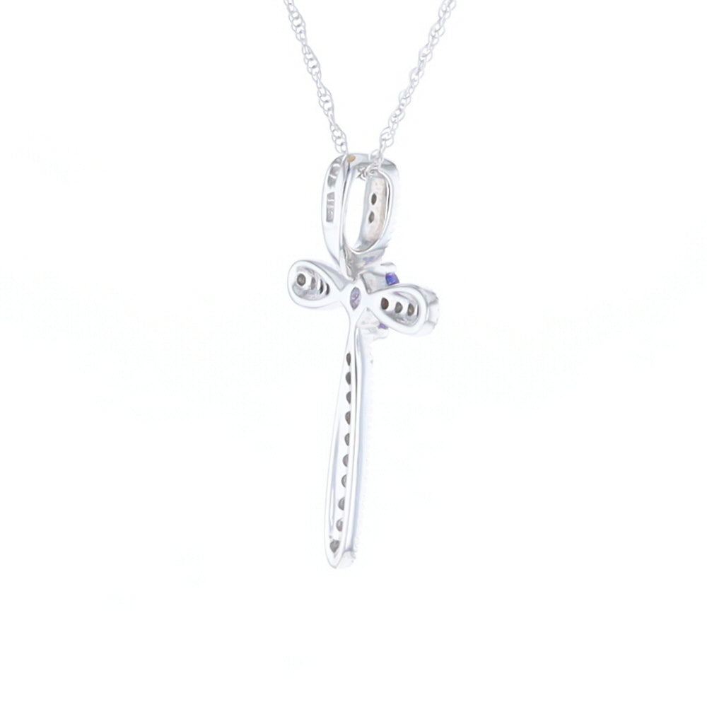 Tanzanite Cross Necklace