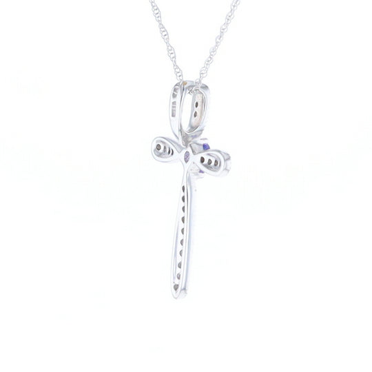 Tanzanite Cross Necklace