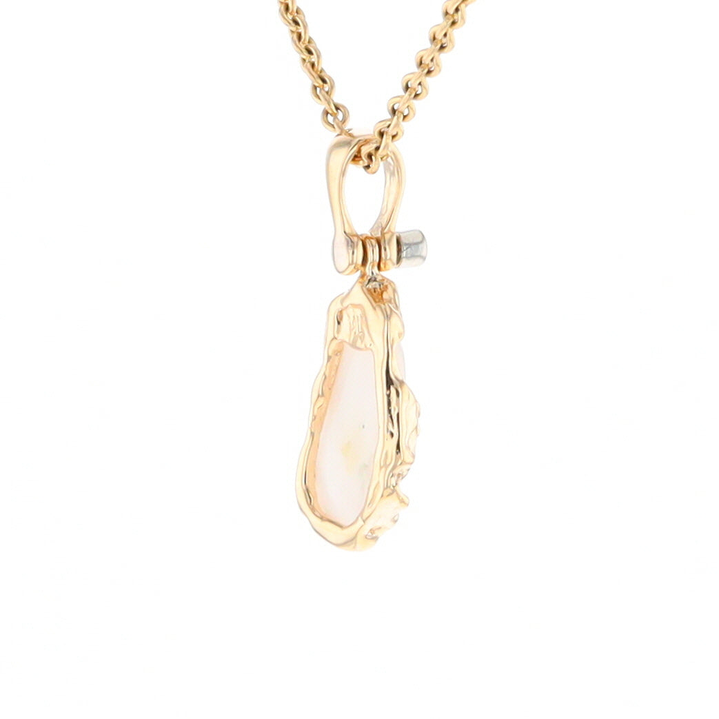 Gold Quartz Freeform Pendant (G2)