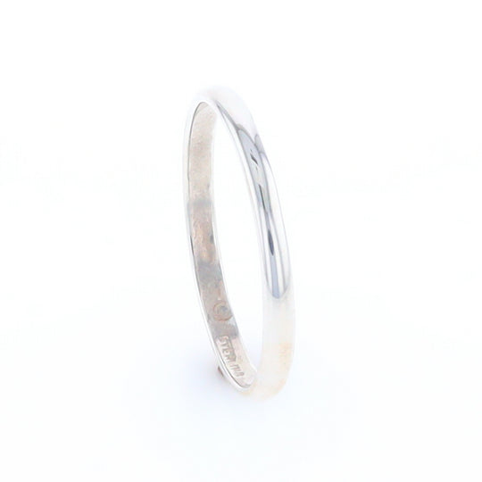 Men's Flat Silver Wedding Band