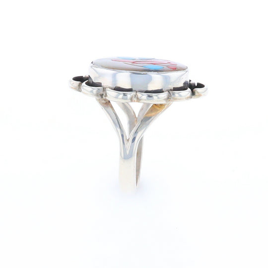 Inlaid Cardinal Portrait Ring