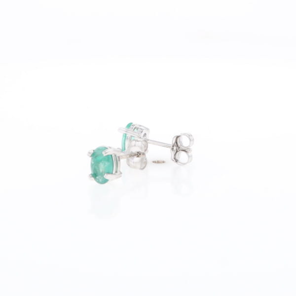 Oval Emerald Stud Earrings
