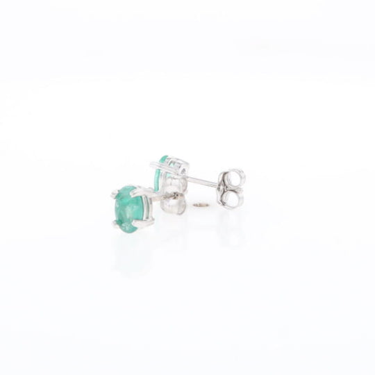 Oval Emerald Stud Earrings