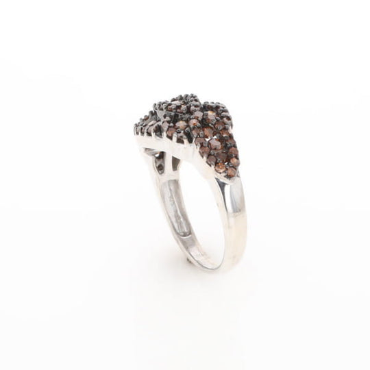 Knot Cluster Orange Diamond Ring