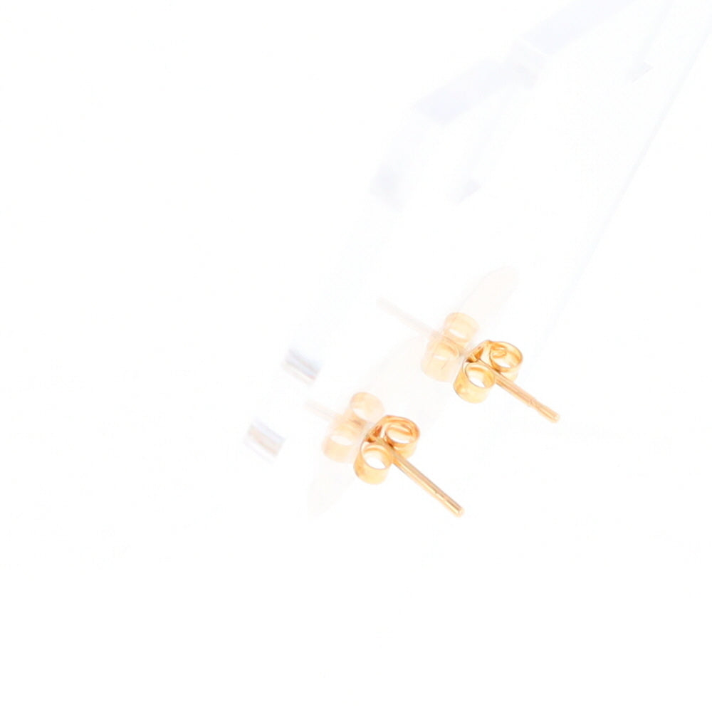 Gold Scorred Disc Stud Earrings