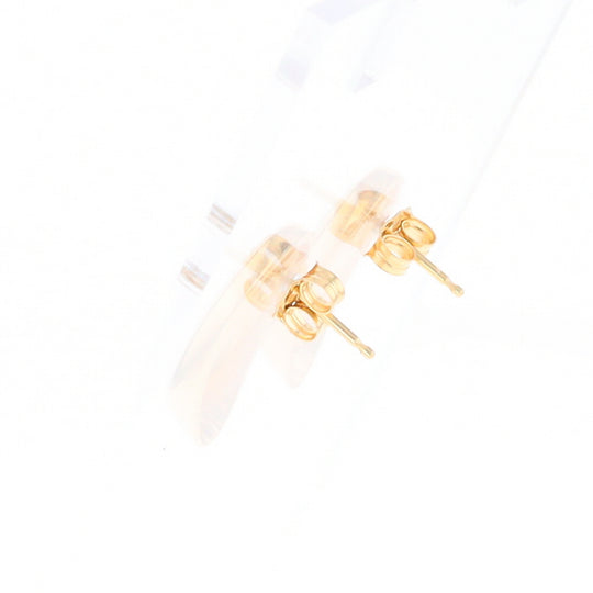 Oval Gold Quartz Inlaid Earrings - G2