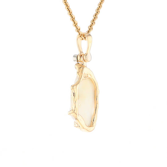 Gold Quartz Freeform Pendant  (G2)