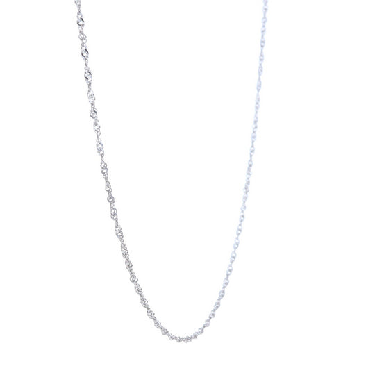 Sterling Silver 17.5" Singapore Chain