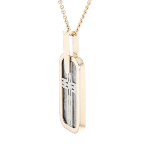 Meteorite Reversible Dog Tag Pendant