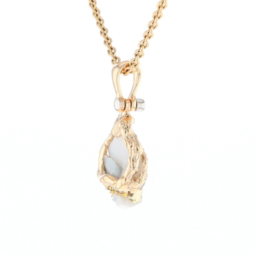 Rough Gold quartz Freeform Pendant