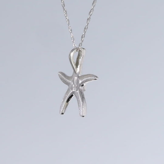Opal Pendant Inlaid Realistic Star Fish Design